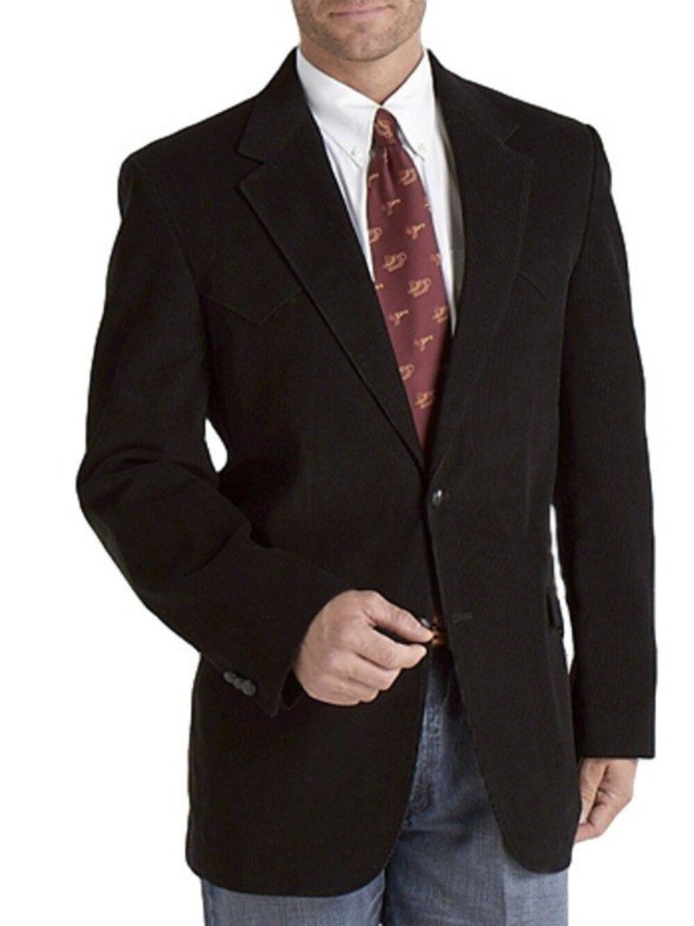 RICARDO PAVA Classic Black Suit Coat Blazer Size 46
